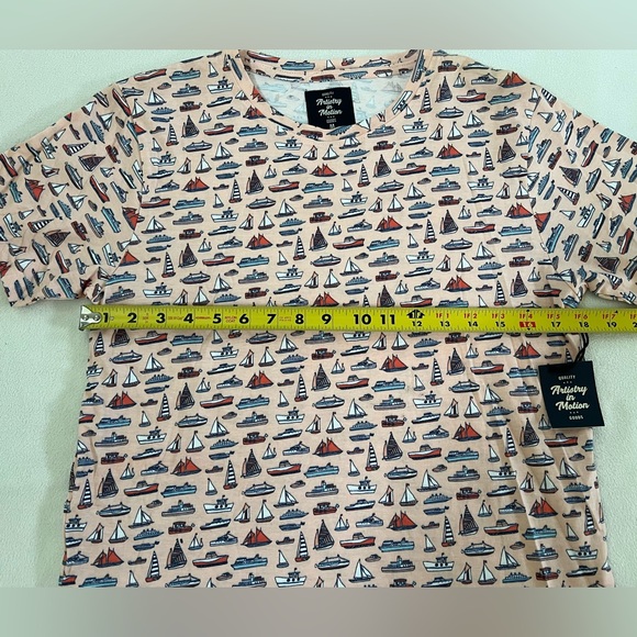 🔥 ARTISTRY IN MOTION QUALITY GOODS CREW NECK MEN'S COTTON TEE SIZE MEDIUM NWT - Picture 10 of 13